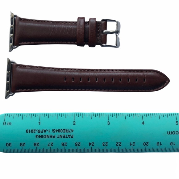 Brown Leather Band Apple Watch 38/40/41mm M Metal Buckle NEW - Picture 4 of 8